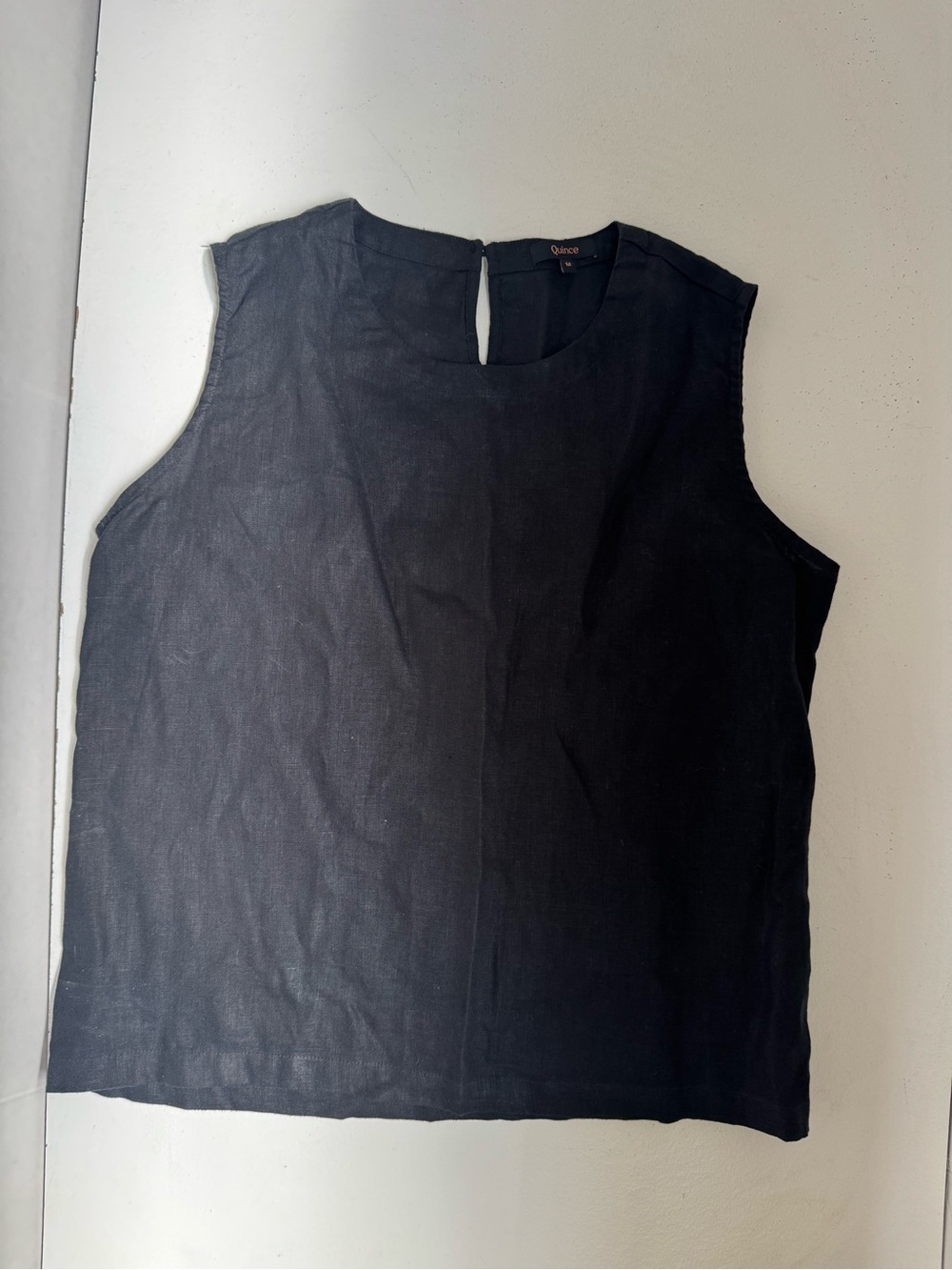 Quince 100% European Linen Cropped tank Top Size medium